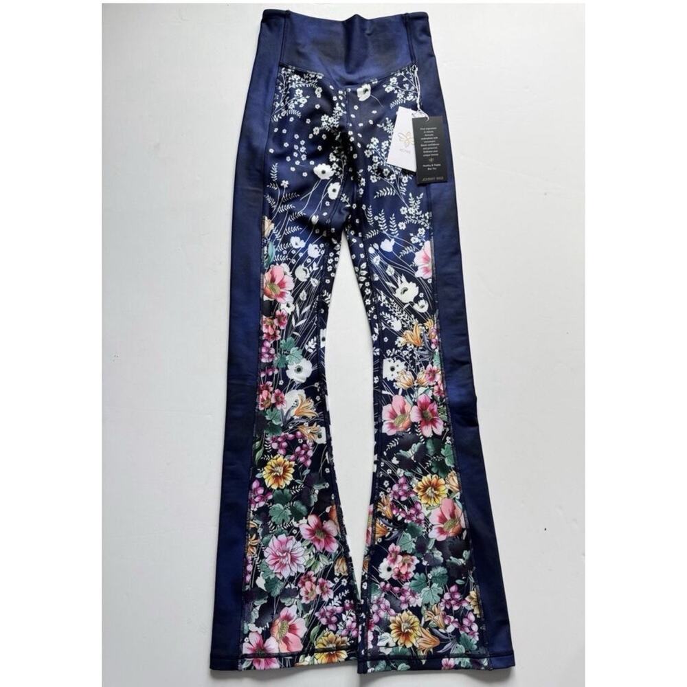 JOHNNY WAS ACTIVE Bursting High Waist SculptingBaby Bell Leggings Size XS NWT